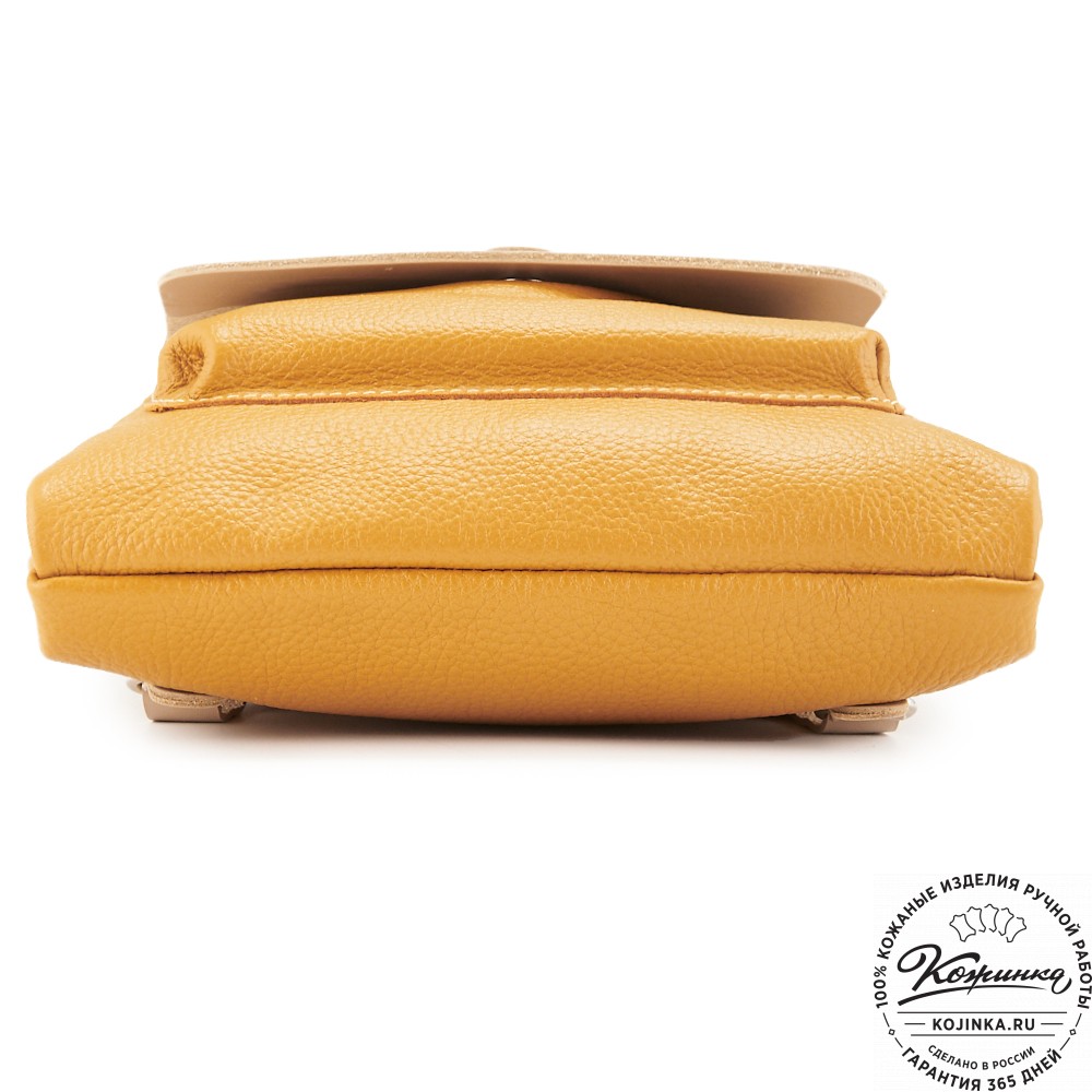 Кожаный рюкзак "Gray" (горчица)